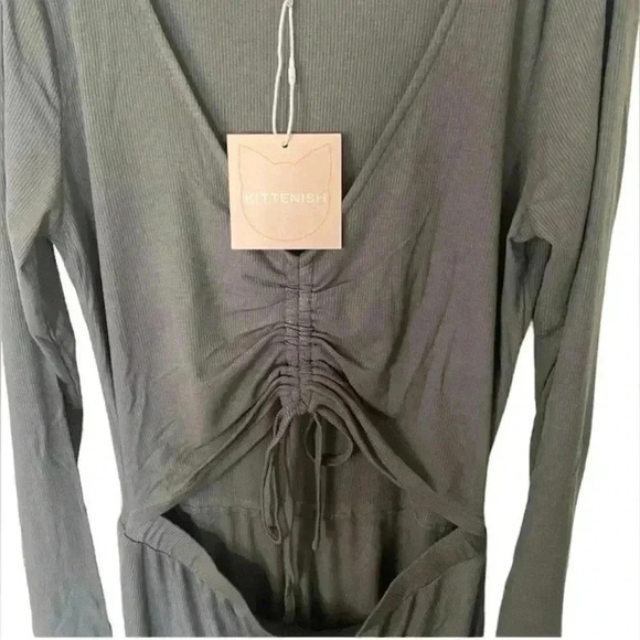 Long sleeve, pants, cut out, keyhole, ribbed, Kittenish brand, size medium - Picture 1 of 5